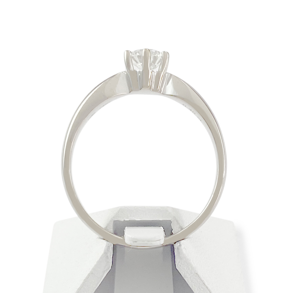Solitaire d'occasion or 750 blanc diamant