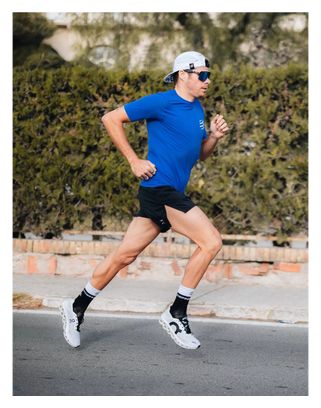 Maillot manches courtes Compressport Racing Bleu