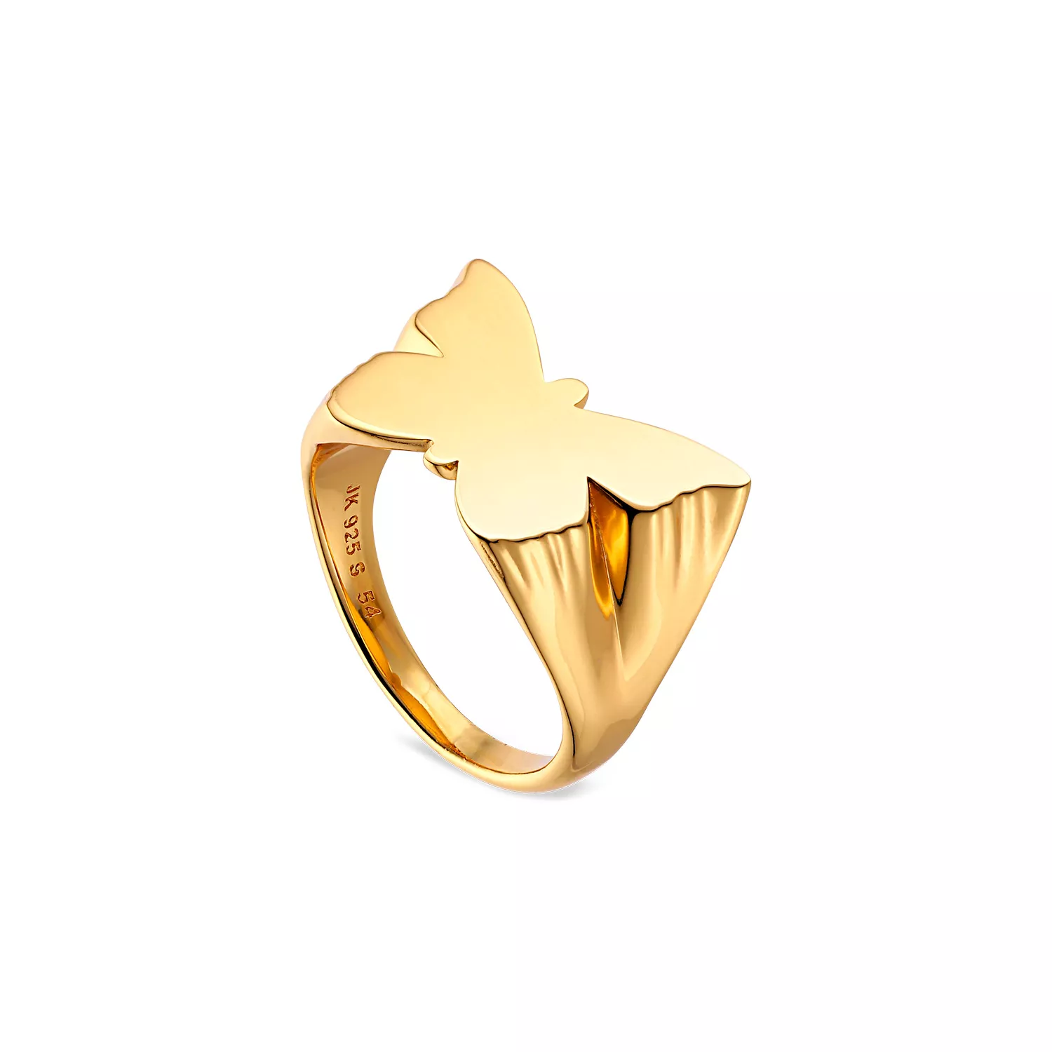 Jane Kønig Butterfly Signet Ring 18 kt. Forgyldt Sølv BSR-HS23-G