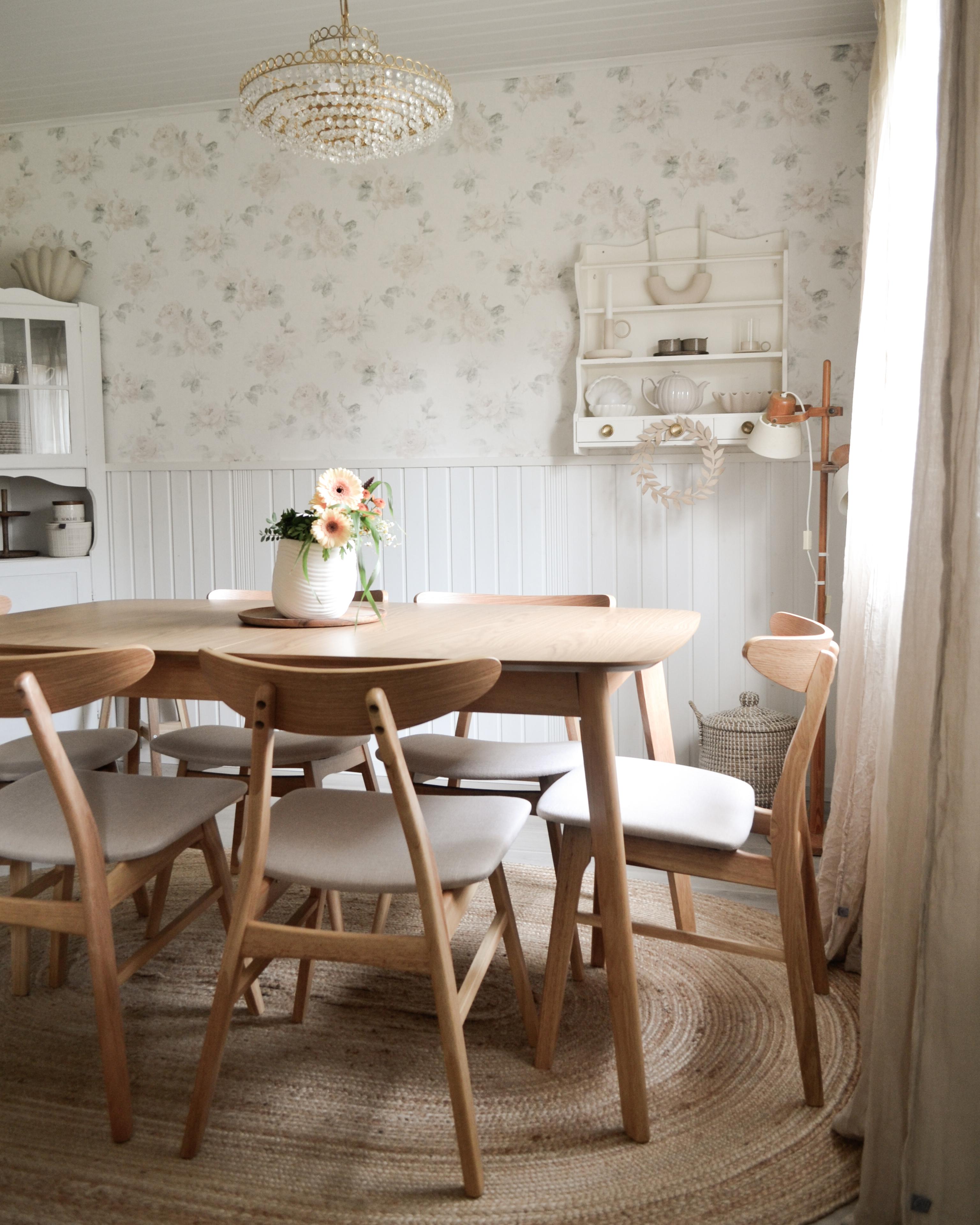 Eettafel uitschuifbaar MADOX Licht eikenhout 90 cm 150/190 cm