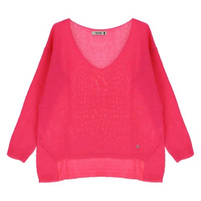 Pull femme Maille Unie Asymetrique PLEASE