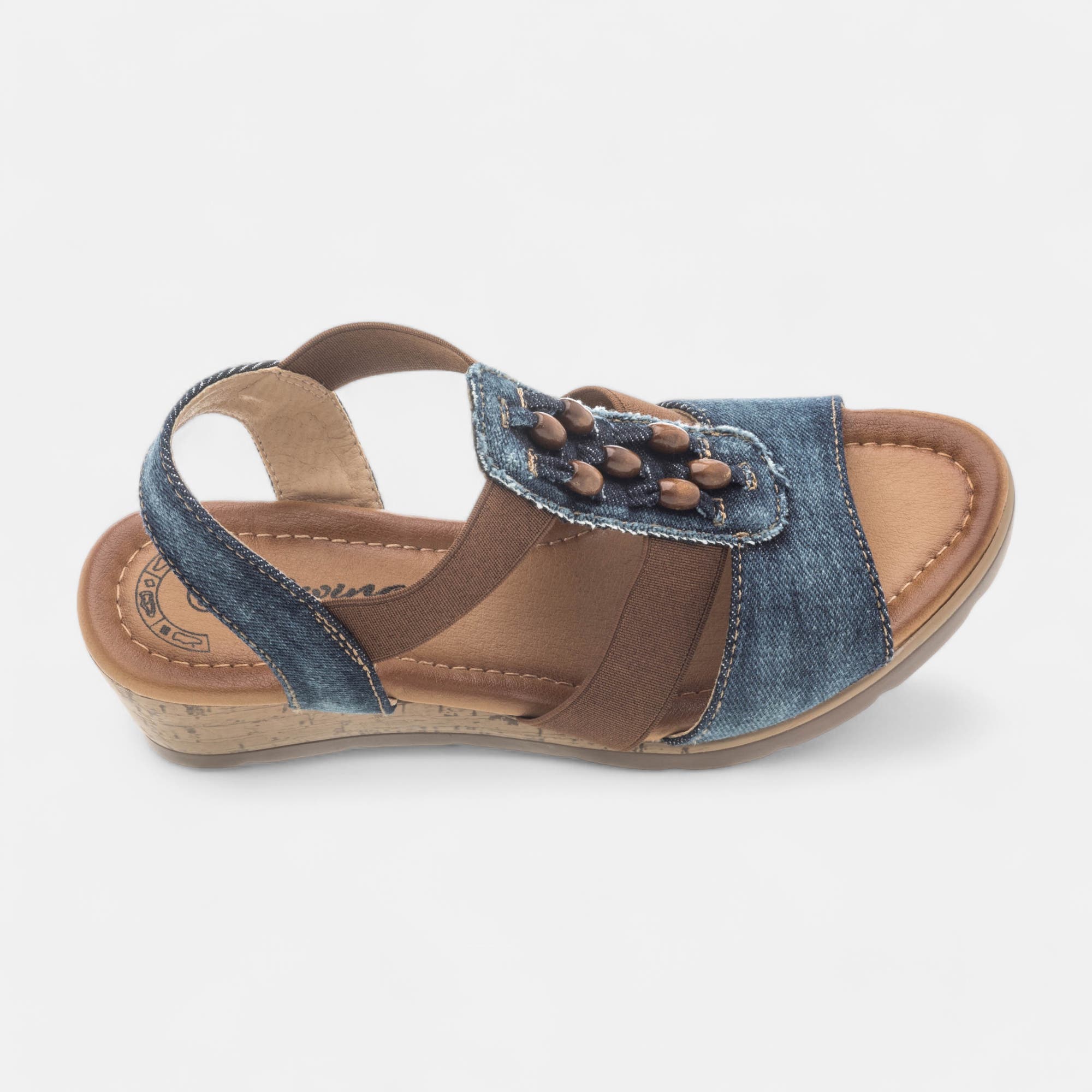 Sandales à talon compensé Femme jeans