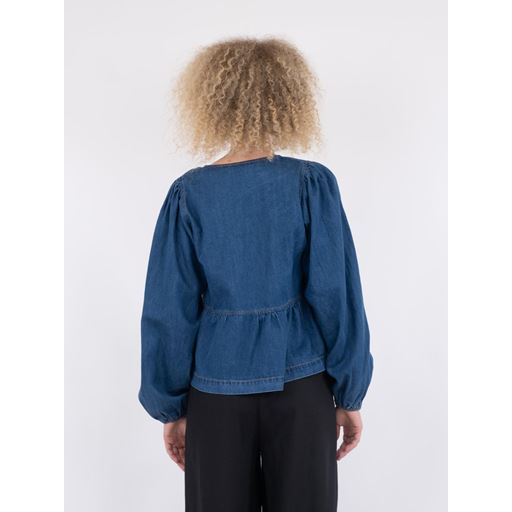 Neo Noir Esmée D Bluse, Vintage Blue, 36
