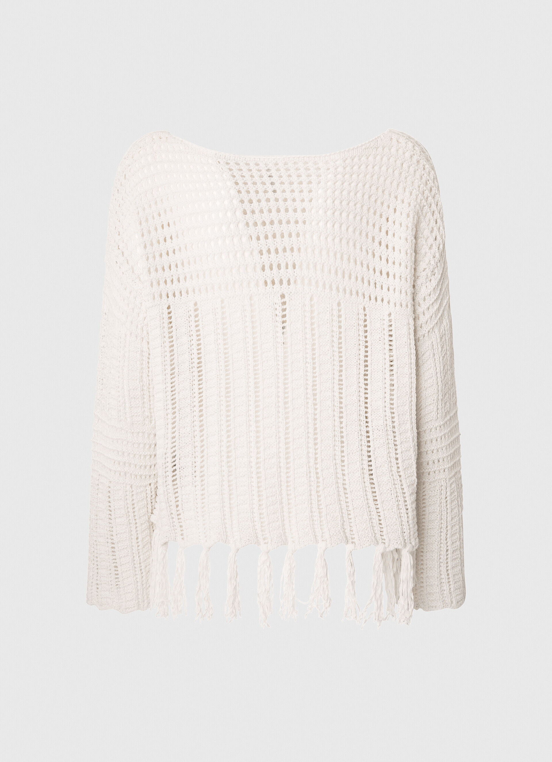Camisa Jersey Fit Relaxed com Decote Canoa - branca