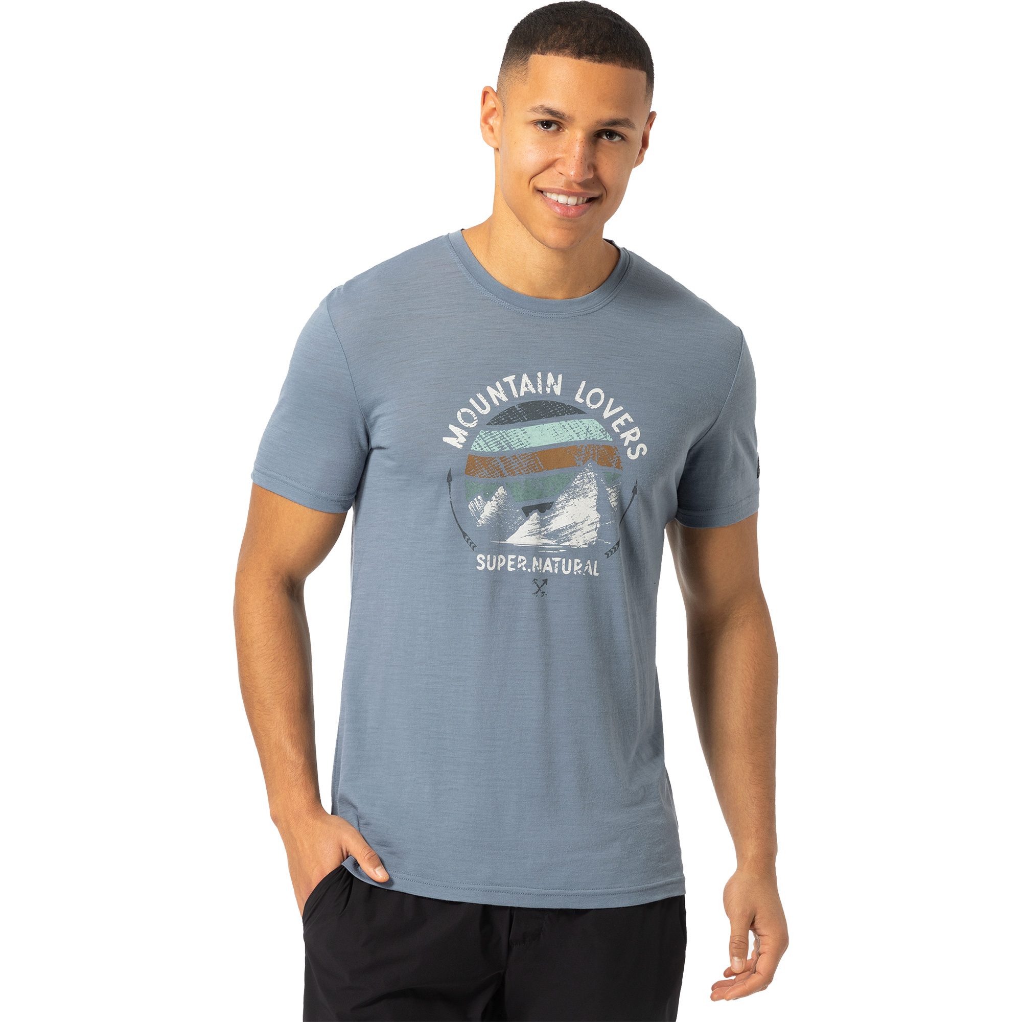 super.natural Northern Lights T-Shirt Herren flint stone