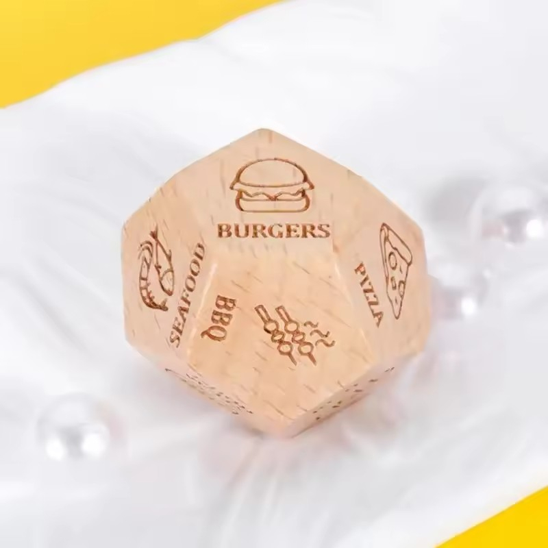 (3x3cm) Holz Paar Würfel Pentagon Spiel Entscheidungswürfel Abendessen Dating Ideen für Erwachsene - Gerichte / Länderküchen