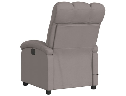VIDAXL - Fauteuil de massage inclinable électrique taupe tissu