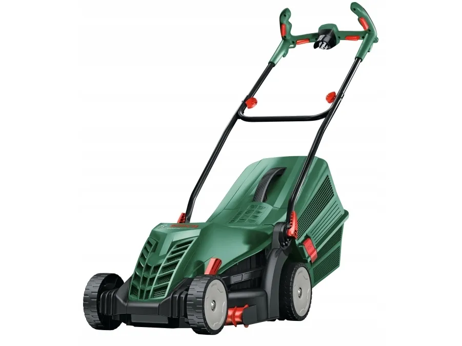 Bosch Powertools Electric Lawnmower UniversalRotak 34-405 (green, 1,300 watts, width 34 cm)