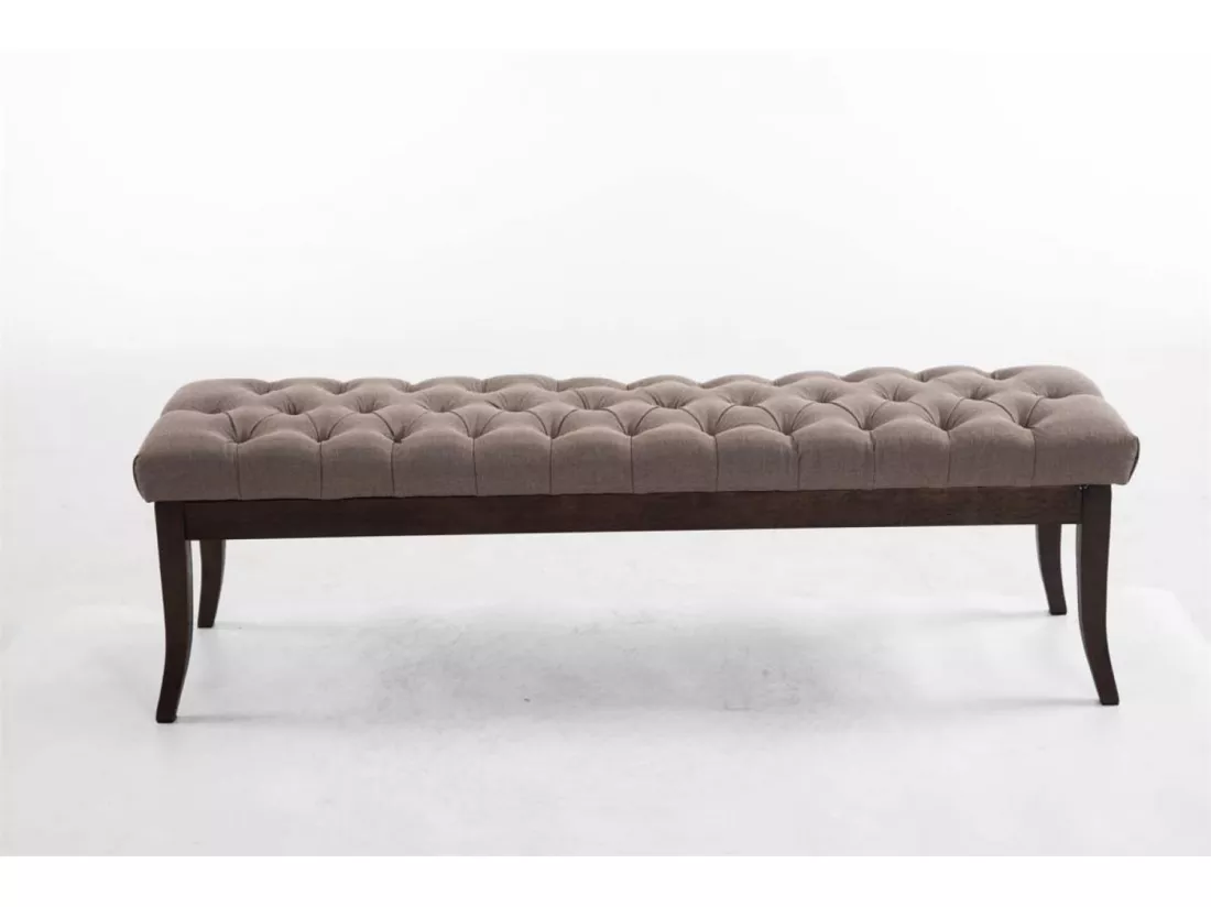 Banquette - Tissu & Bois - Taupe - Ramses