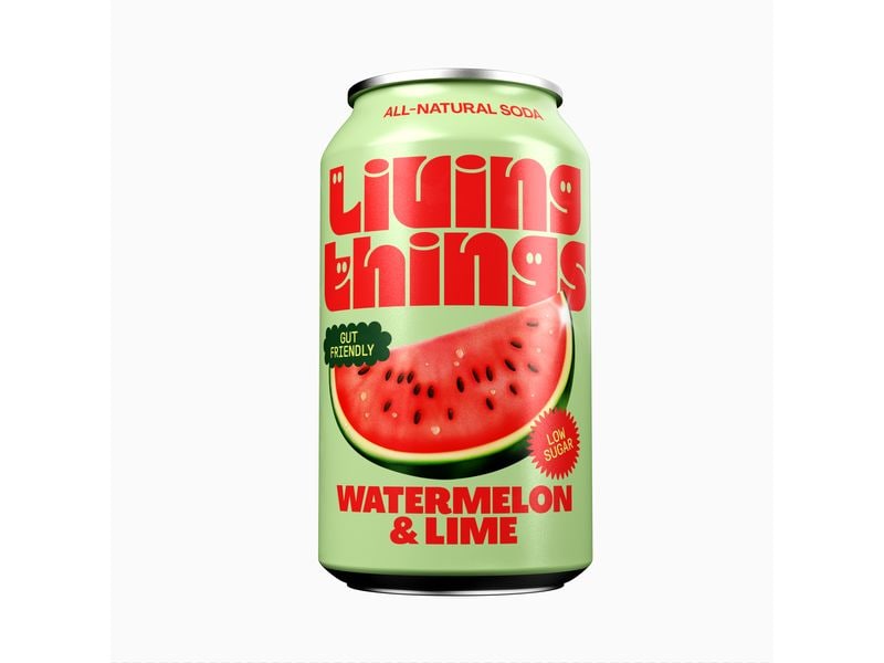 Living Things Soft-Drinks Watermelon & Lime 12 x 0.33 l Natürliche, leicht sprudelnde präbiotische Limonade