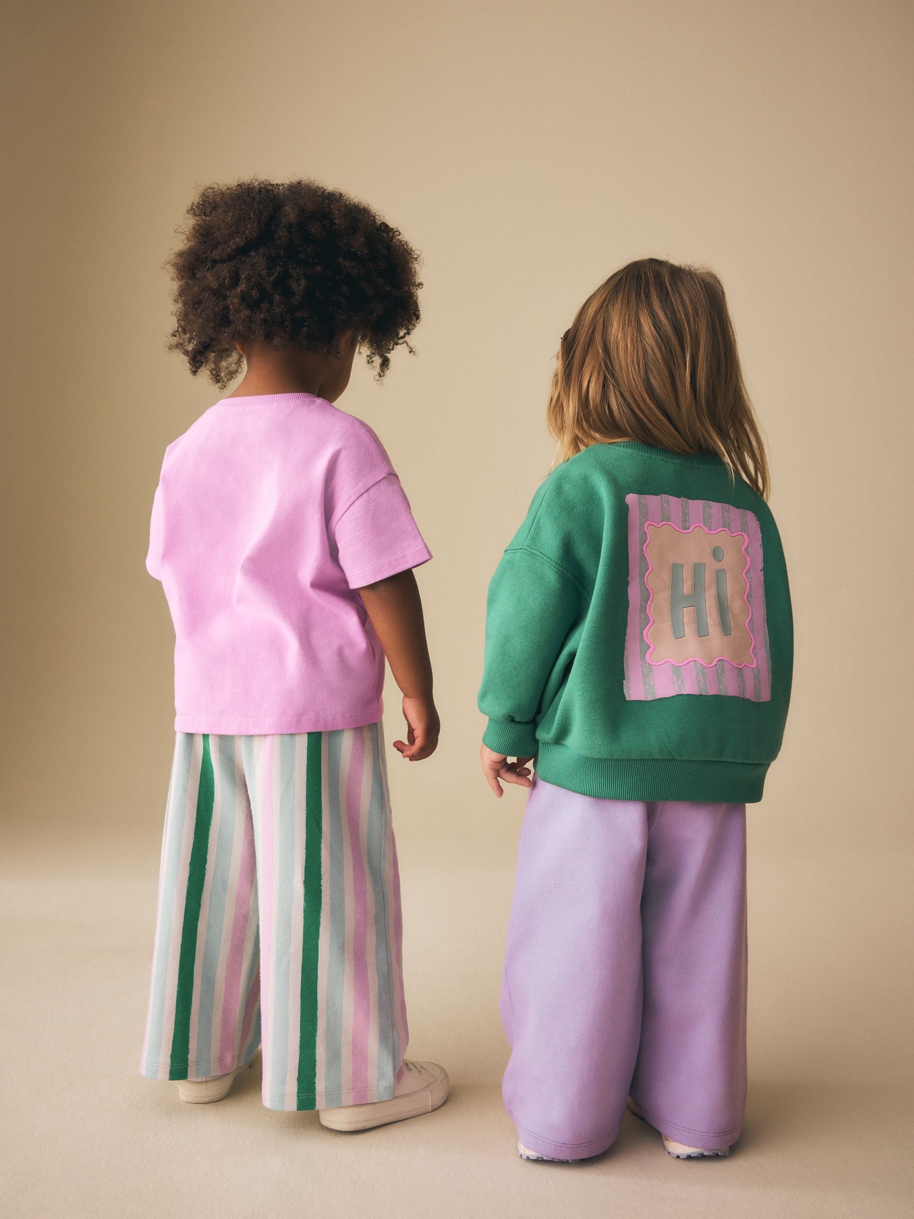 Groen/roze - Set van 2 tops en broeken (3mnd -7jr)