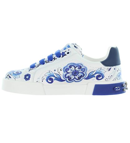 Dolce & Gabbana Sko - Blå Mediterraneo - Hvid m. Bl?/Similisten
