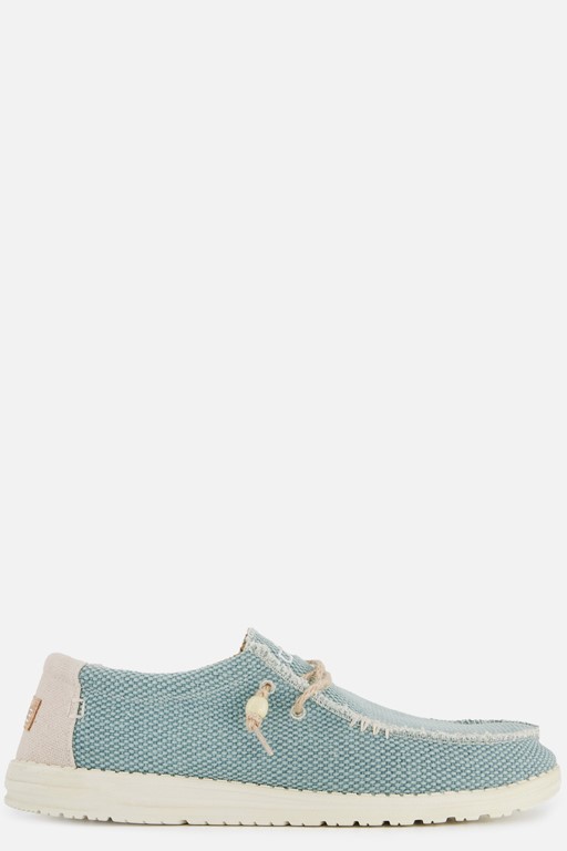 HEYDUDE Wally Braided Instappers blauw Canvas