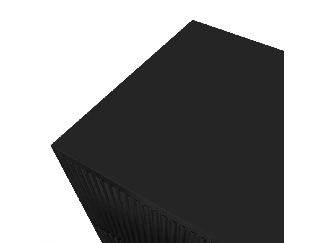 Meuble à chaussures avec 2 portes et 2 tiroirs, buffet - 82 x 35 x 101 cm - Panneaux de particules - Coloris noir