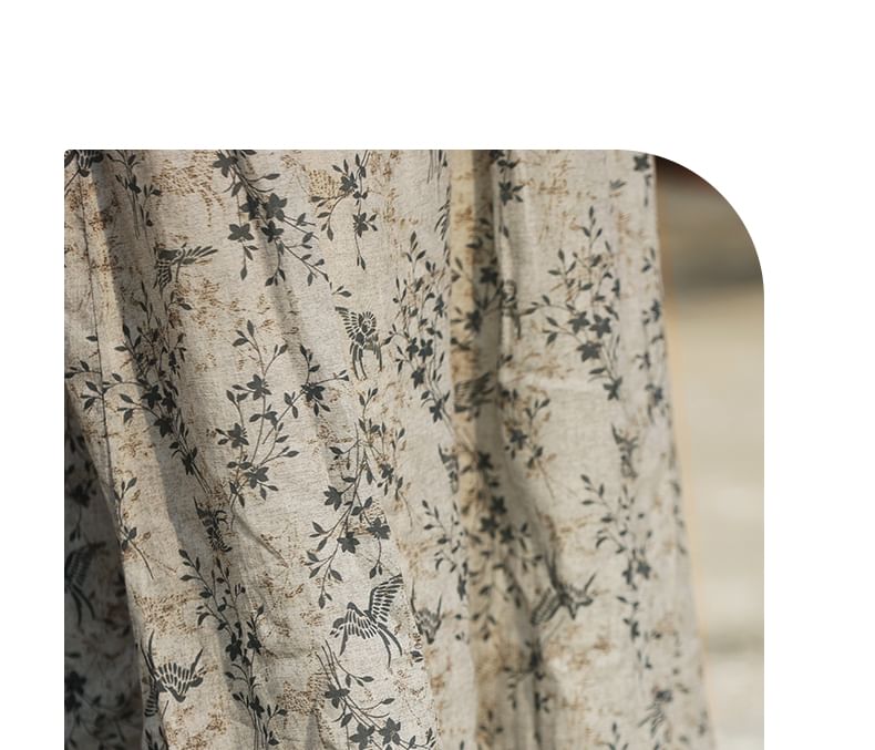 ZIMO - Midi A-lijn rok met hoge taille en bloemenprint