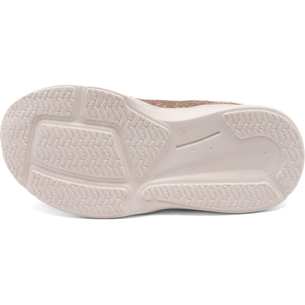 Køb Bisgaard Taupe Glitter Yuki Glitter Velcro Sko