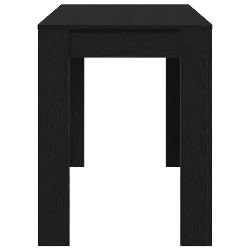 vidaXL Eettafel - Rechthoekige tafel - Zwart eiken - Bewerkt hout - 120x60x76 cm