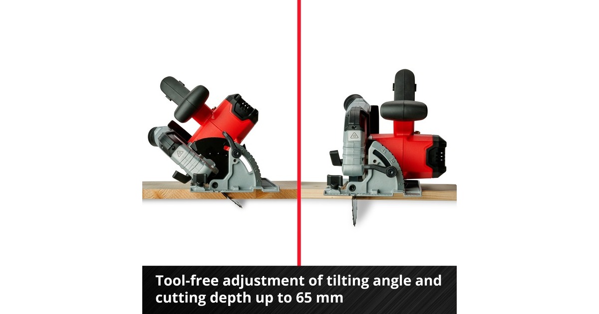 EINHELLAccu Handcirkelzaag TE-CS 18/190 Li BL - Solo  (Rood/zwart, Accu en oplader niet inbegrepen)