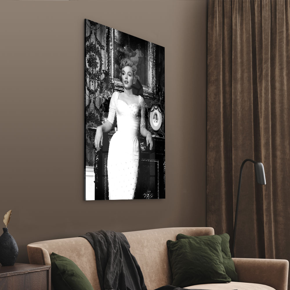 Walljar acrylglas schilderij - Marilyn Monroe Posing Acrylglas schilderij - 150 x 225 cm