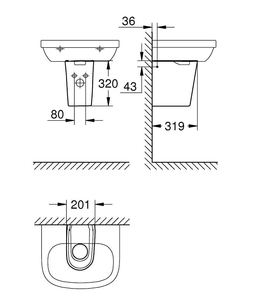 Grohe Essence sifonkap wit