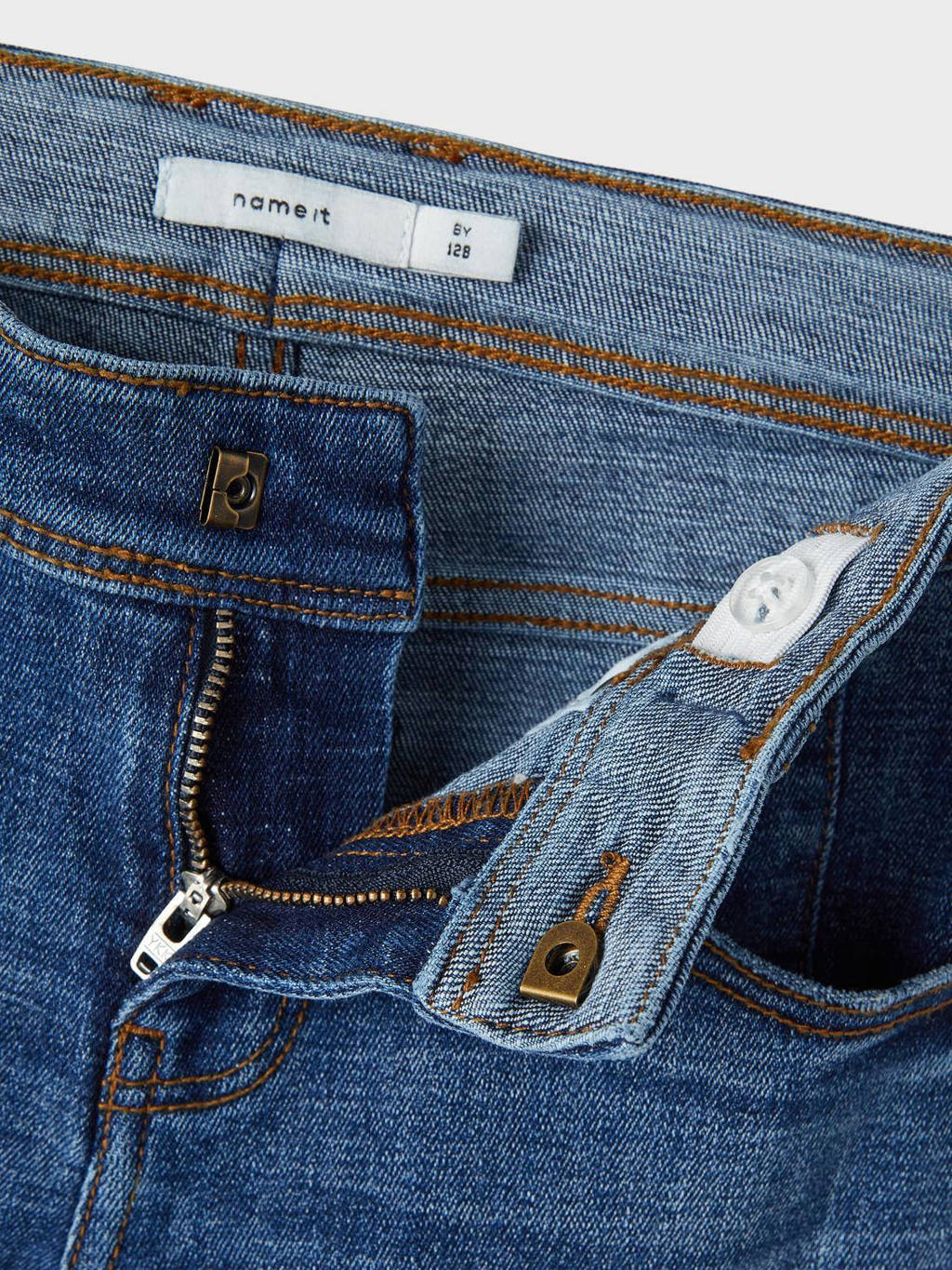 NAME IT straight leg jeans NKMRYAN dark blue denim