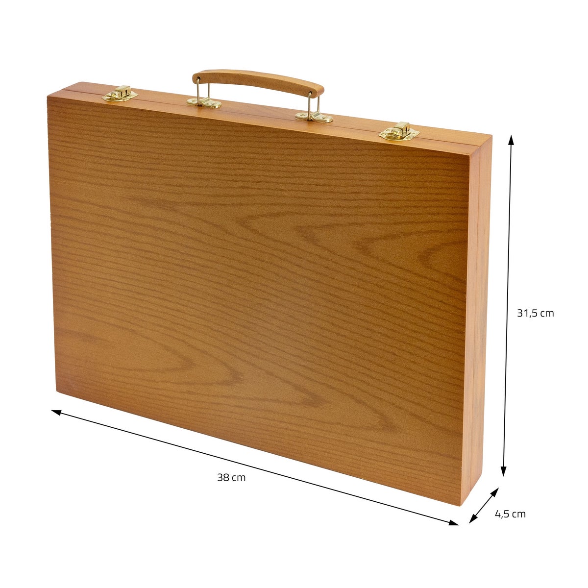 ECD Germany 150-delige schilderset met houten kist, schilderkist, verfdoos, kunst- en tekenset, acrylverf, kleurpotloden, kleurpotloden, waterverf en accessoires, kunstenaarsset voor tekenen, kunstbenodigdheden