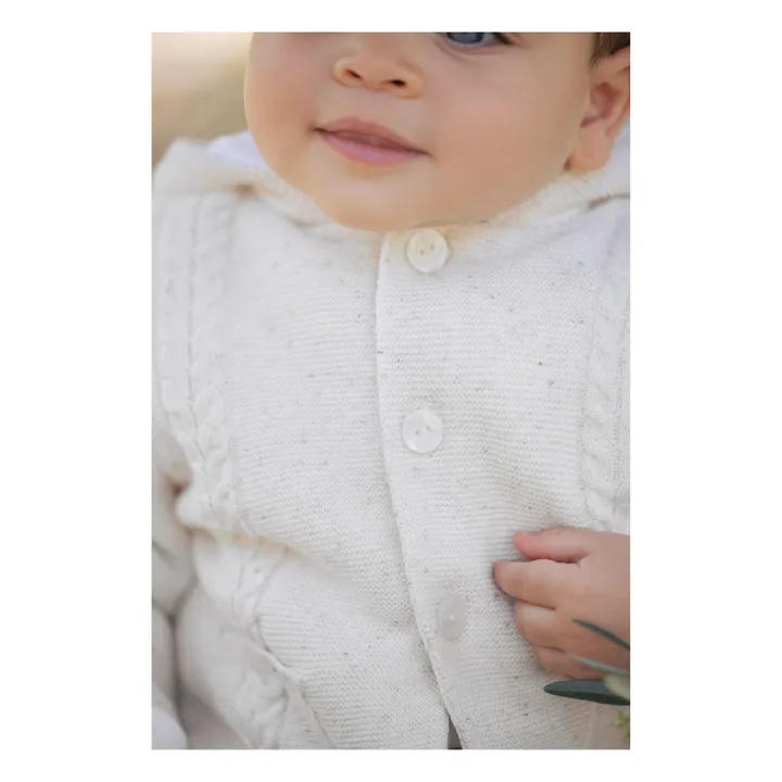 Tartine et Chocolat Manteau en Maille | Ecru
