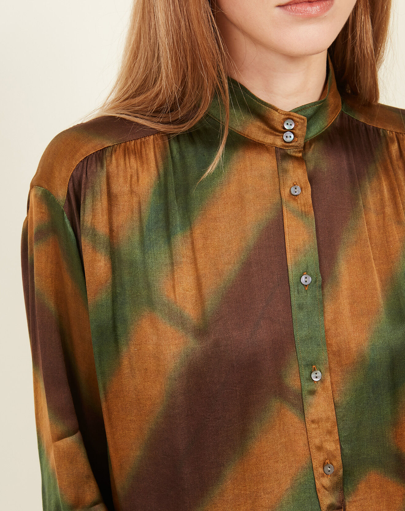 Hartford Blouse Cook vert/doré/marron