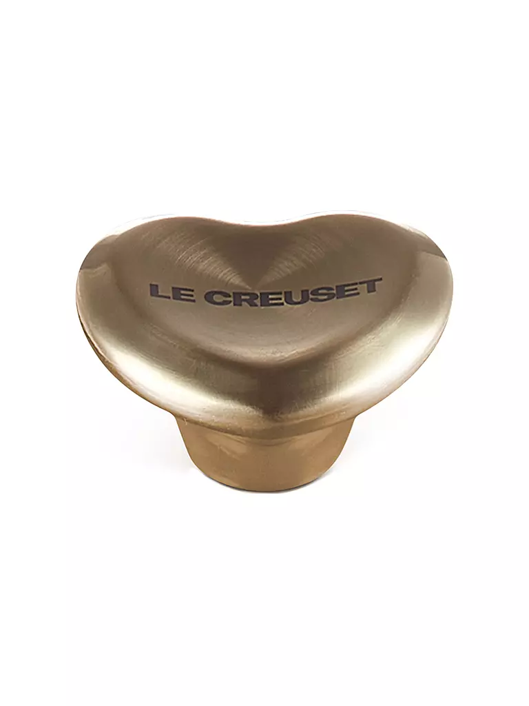 LE CREUSET Deckelknopf Herz 4,7cm SIGNATURE Hellgold  gold