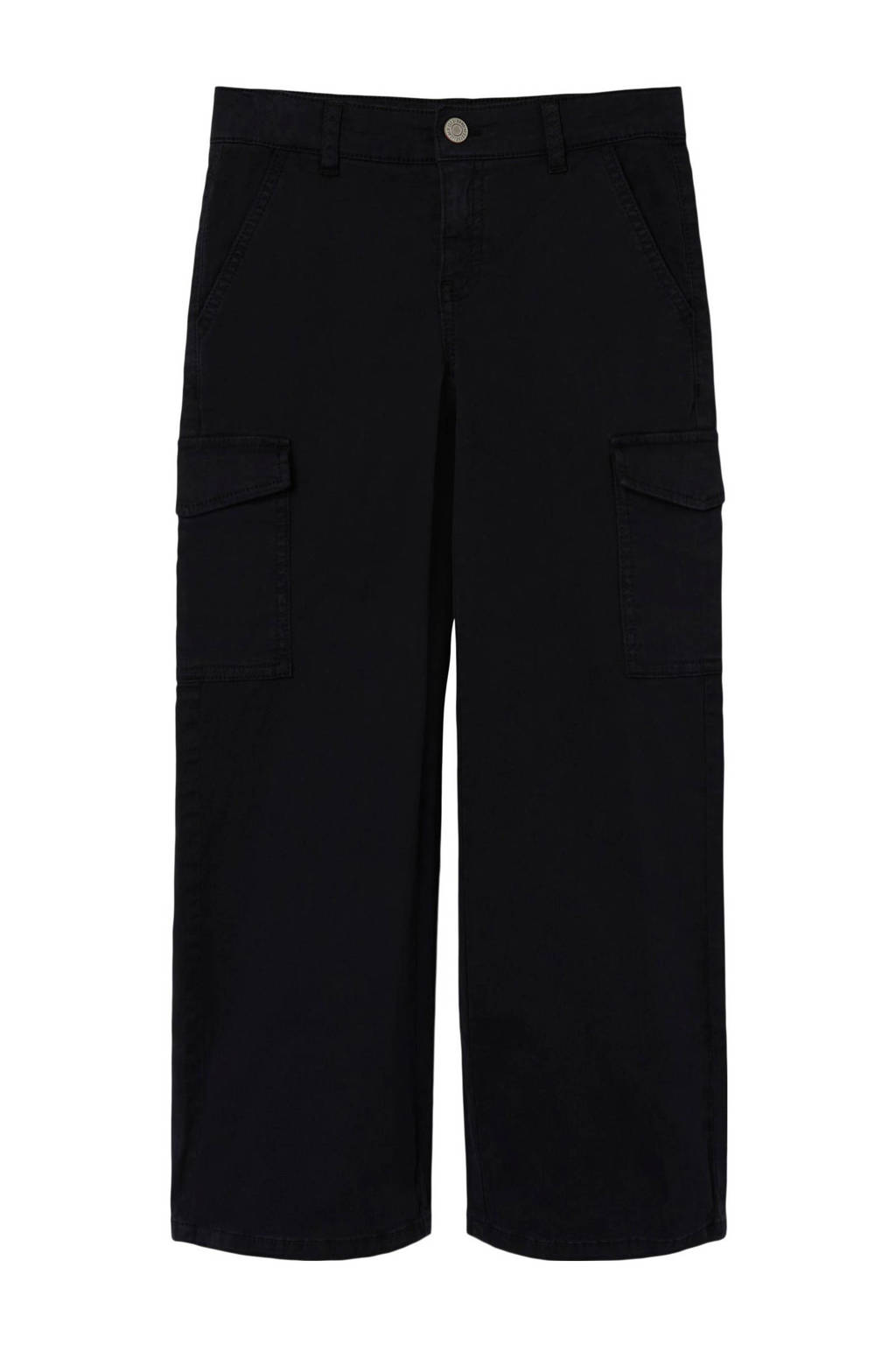 NAME IT wide leg cargobroek NKFROSE zwart
