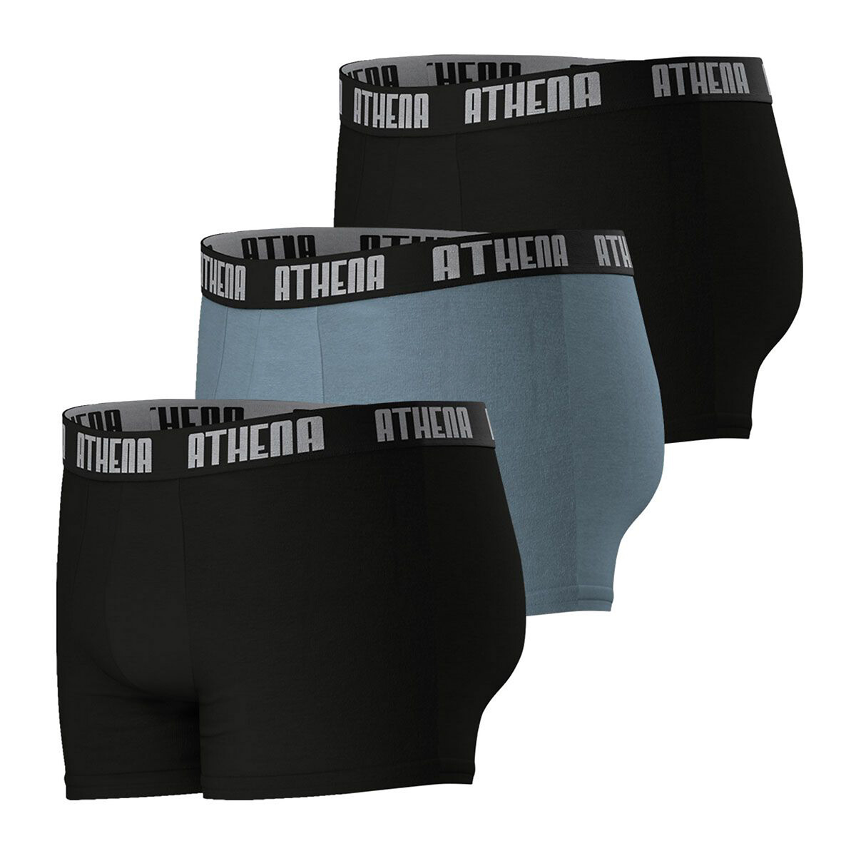 ATHENA<br>Conjunto de 3 cuecas boxer na cor básica