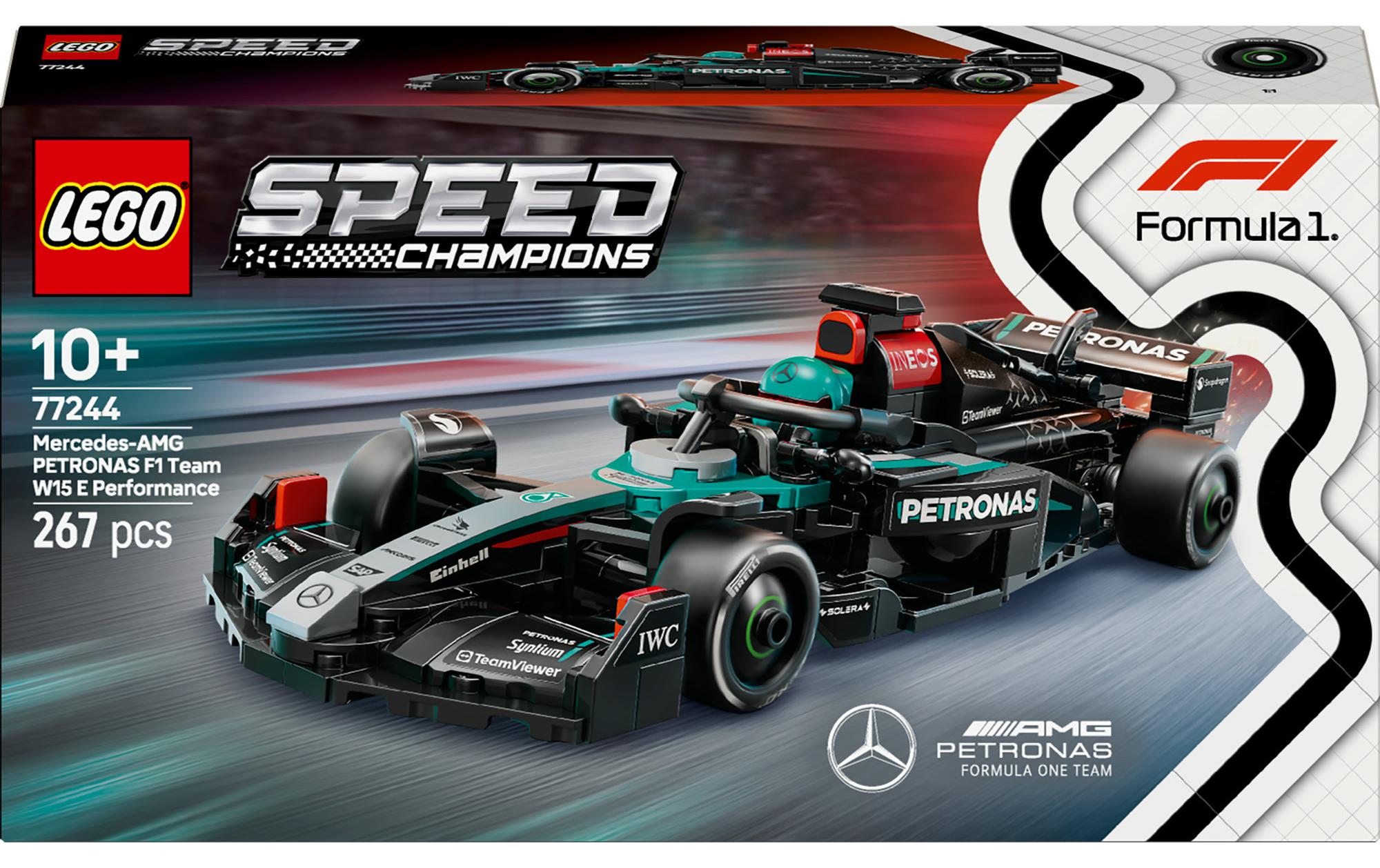 Speed Champions Mercedes-AMG F1 W15 Rennauto 77244Lego-Rennwagen F1 Team Auto zum Bauen und Spielen