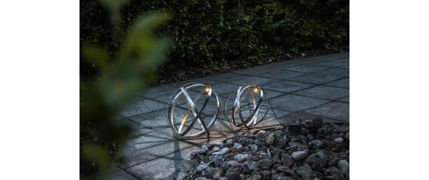 Gartenlicht Solar Astri, Ø 25 cm, SilberSolargartendekoration