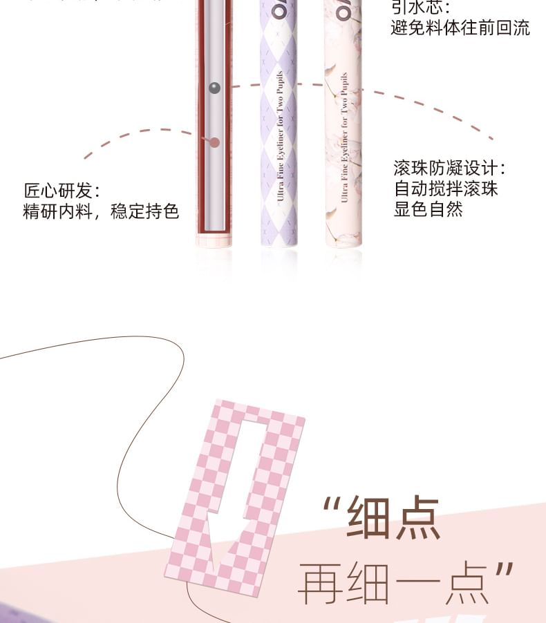 NOVO - Ultrafijne vloeibare eyelinerpen - 6 kleuren