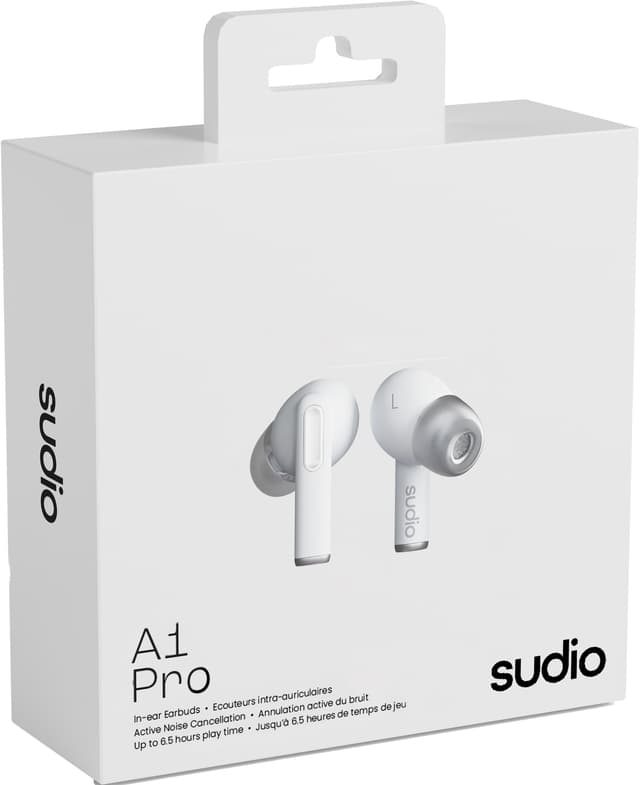 Sudio A1 Pro true wireless in-ear høretelefoner (hvid)