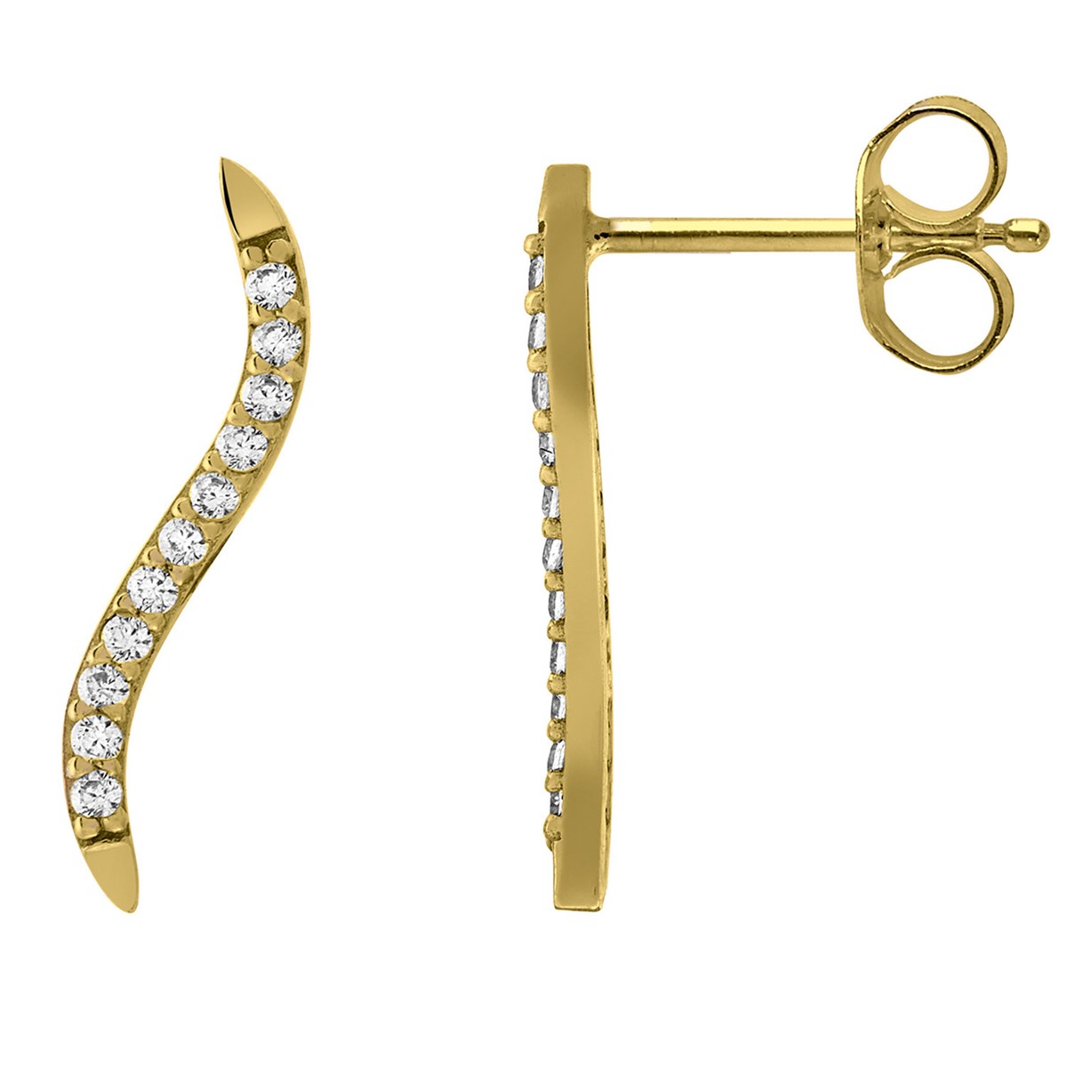 Boucles d'oreilles Brillaxis en or 9 carats oxydes