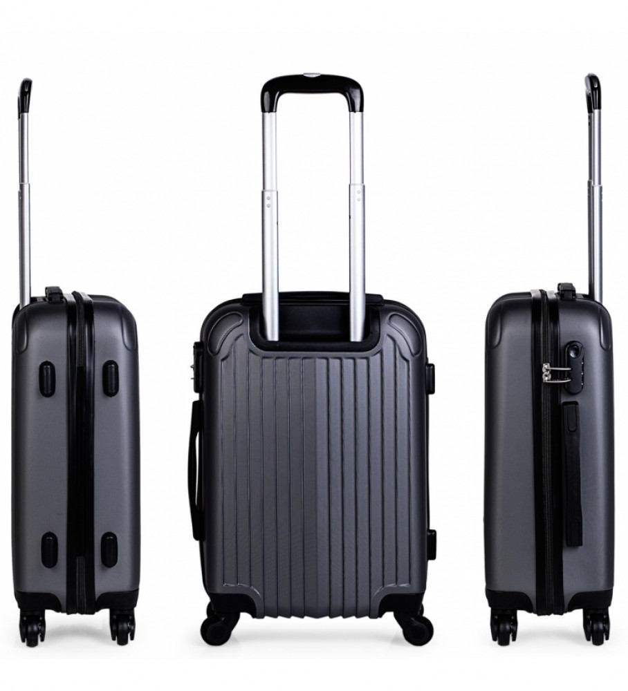Mala de cabine rígida ITACA com 4 rodas T71550 Antracite - 55x38x20cm -