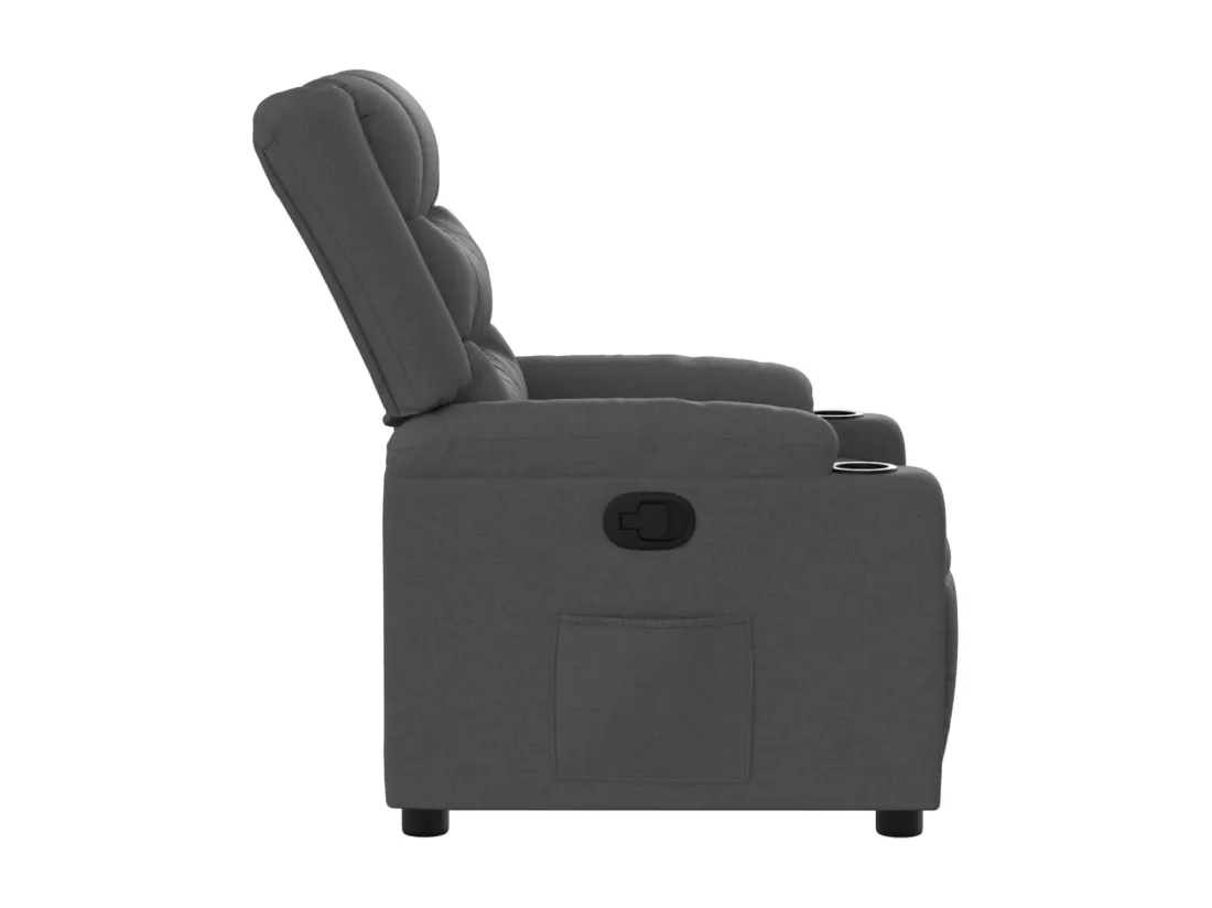 Fauteuil inclinable Gris foncé Tissu
