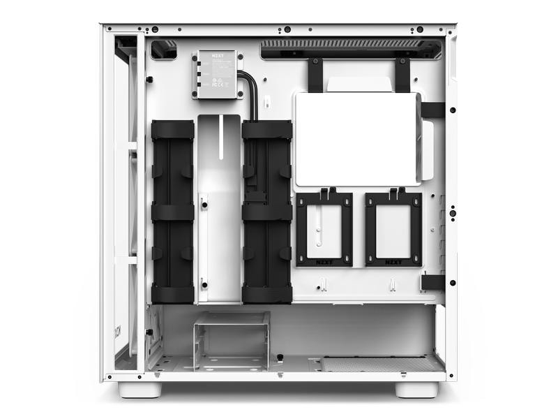 NZXT PC-Gehäuse H7 Elite 2023 Weiss matt Mid-Tower-Gehäuse mit Seitenfenster und RGB-Lüftern