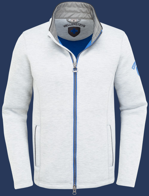 Tampa Men ScubaDotSweat, Lightgreymelange/Royalblue