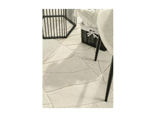 Tapis lavable abstrait crème - Rome 74 Crème 160*220