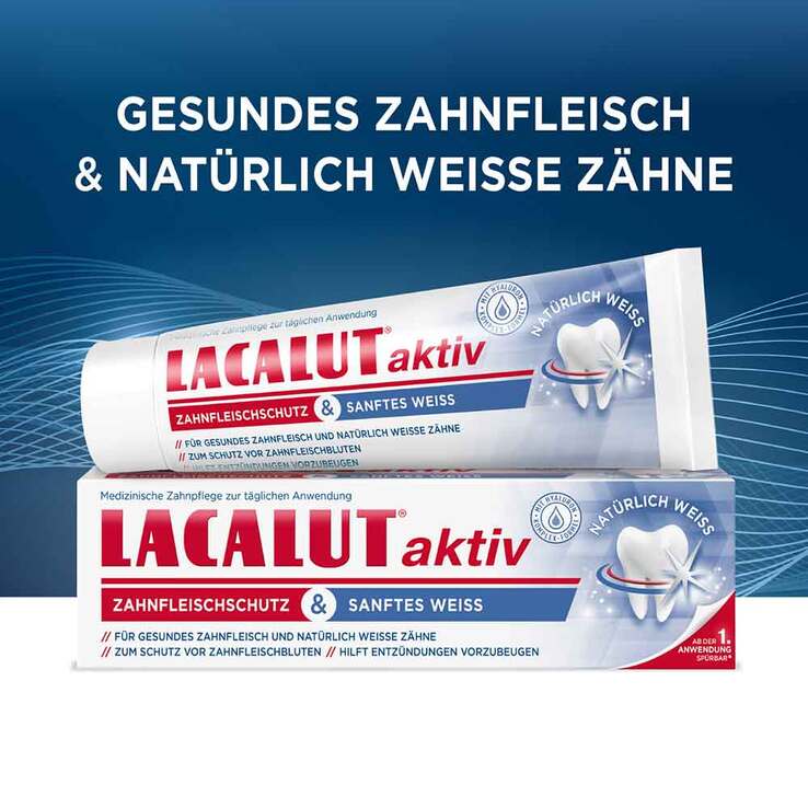 Lacalut aktiv Zahnfleischschutz & sanftes Weiß, 75 ml