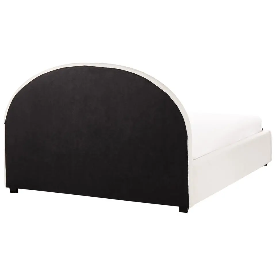 VAUCLUSE - Bed met opbergruimte - Gebroken wit - 160 x 200 cm - Bouclé