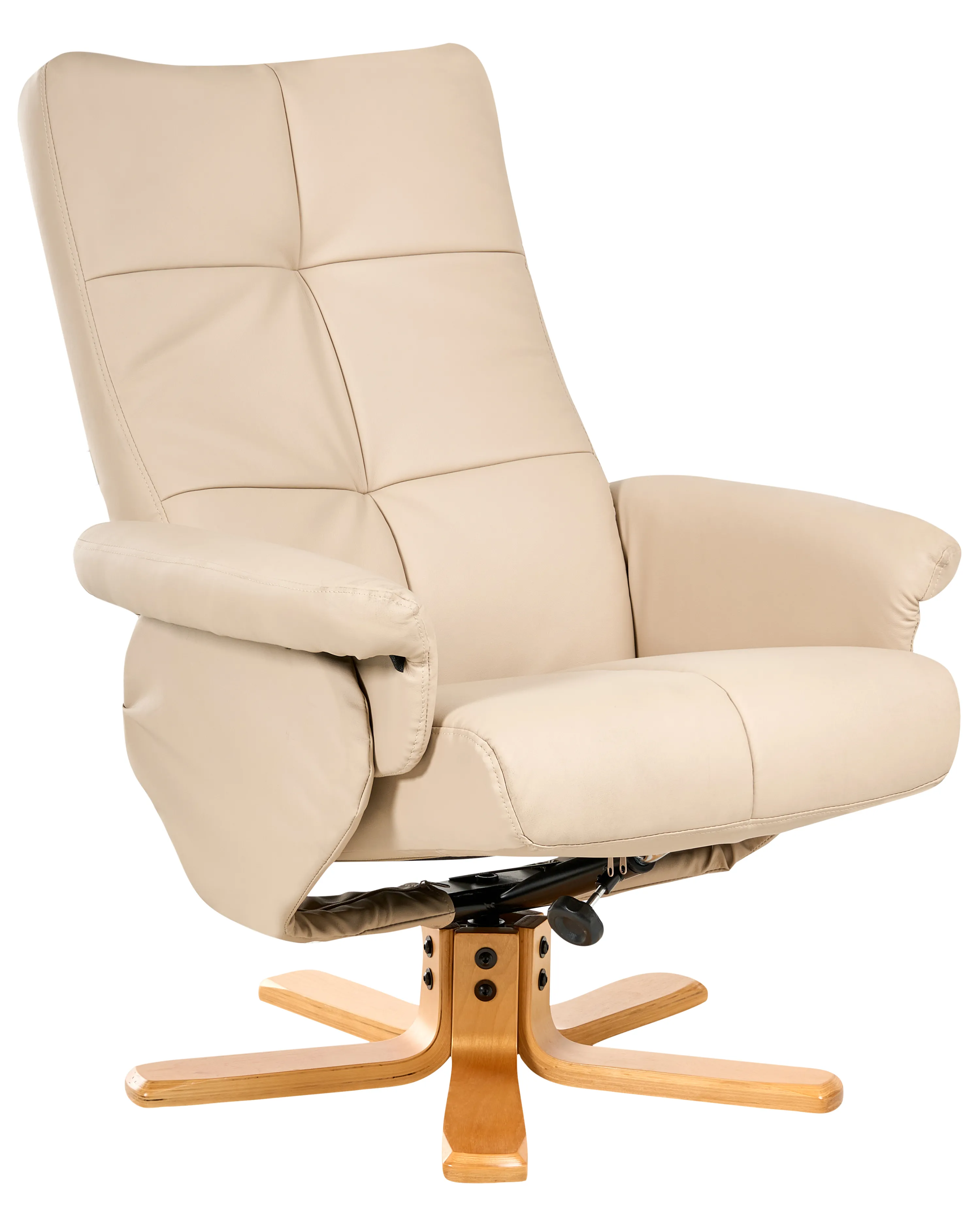 Relaxfauteuil EPSE met voetenbank Kunstleer Beige