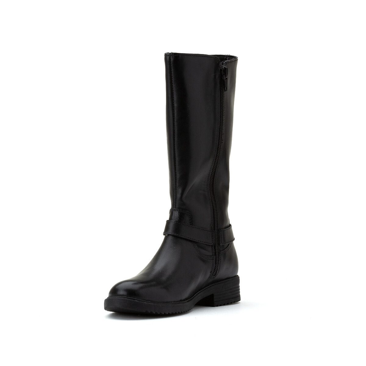 COLEÇÃO LA REDOUTE<br>Botas de montaria em couro com zíper