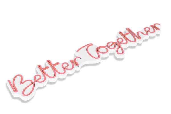 Dekorativ plast LED-belysning Better Together - Rosa