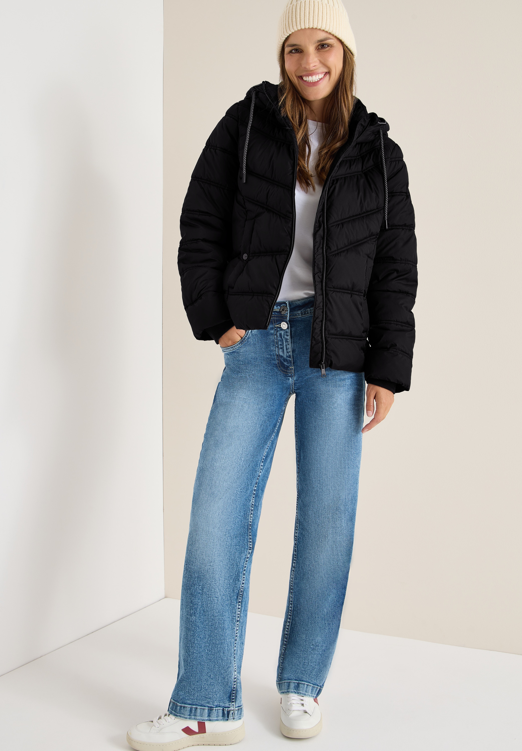 Cecil Steppjacke mit Kapuze mit Kapuze