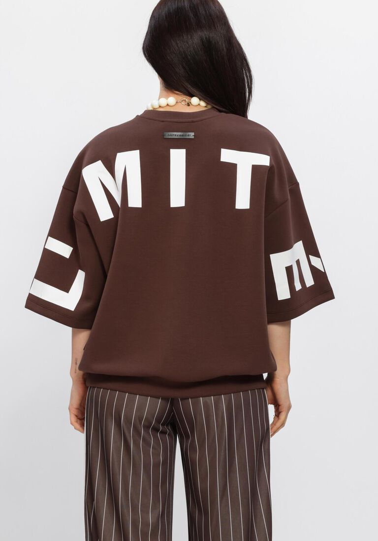 bruine haute l'amitié tops & t-shirts maxi split ss logo sweat