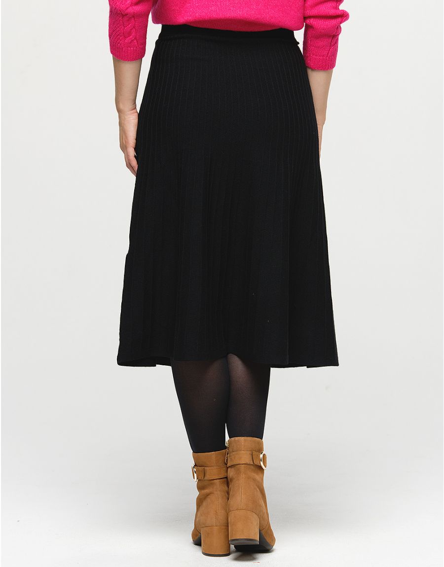 Jupe maille longue noire