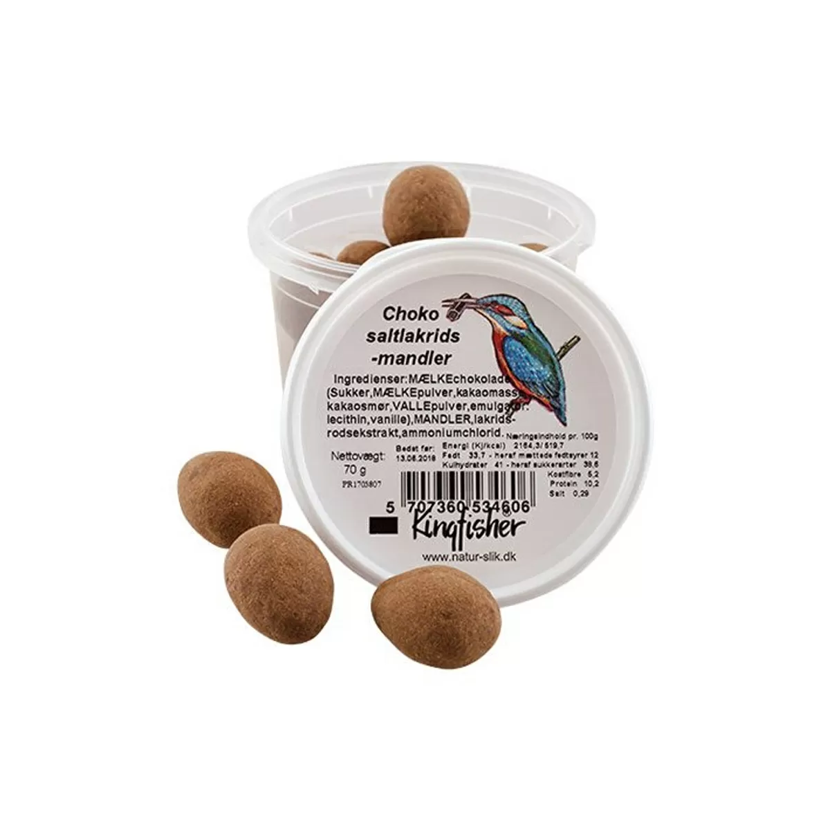 Choko saltlakrids mandler - 70 gr